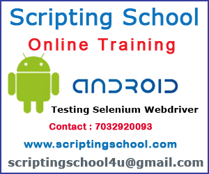 Android Testing Selenium Webdriver Online Training institute in Hyderabad