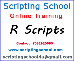 R Scripts Online Training institute in Hyderabad