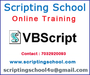 VBScript Online Training institute in Hyderabad